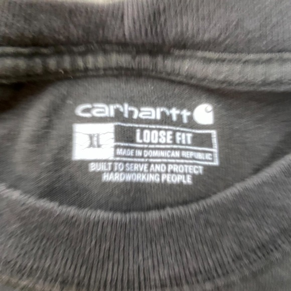 Vintage Y2K Carhartt Faded K87 Pocket T Shirt Men XL Black Workwear Distressed - Picture 2 of 8